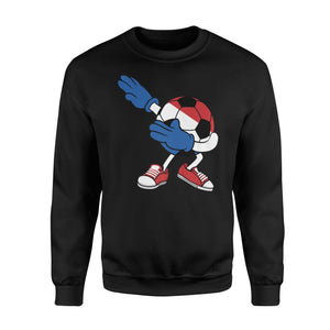 Dabbing Soccer Ball Netherlands Jersey  Dutch Football Sweatshirt