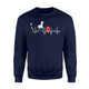 Horse Heartbeat I Love My Horses Racing Riding Gift Sweatshirt