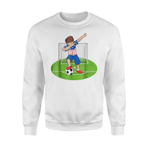 Dabbing Soccer Boy  American USA Football Boys Sweatshirt