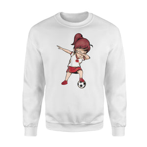 Dabbing Soccer Girl Japan Jersey - Japanese Football Sweatshirt