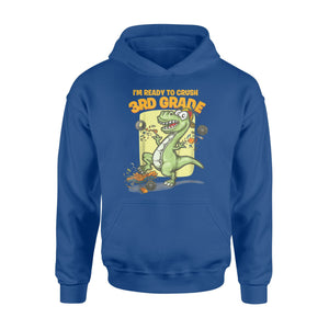 Kids Ready To Crush 3rd Grade Dino Crushing Monster Truck Hoodie