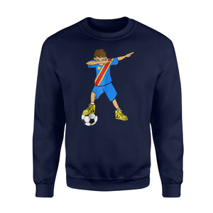 Dabbing Soccer Boy  Congo Congoleses Football Sweatshirt