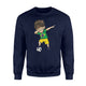 Dabbing Soccer Boy Brazil Jersey  - Brazilian Football Sweatshirt