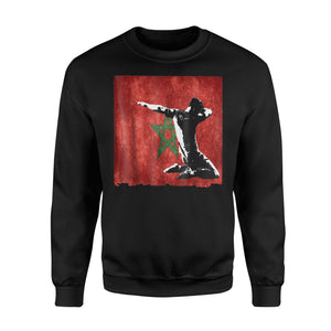 Dabbing Soccer Boy Morocco Jersey Moroccan Football Sweatshirt