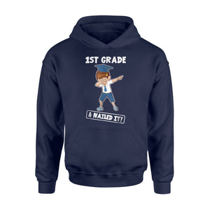 Happy Last Day Of 1st Grade And Nailed It Boy Dabbing  Hoodie
