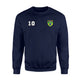 Brazil Number 10 Soccer Flag Football Sweatshirt