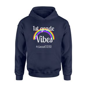 Kids Bright Rainbow 1st First Grade Vibes  Hoodie