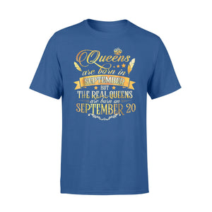 Gold Real Queen Are Born On September T-Shirt