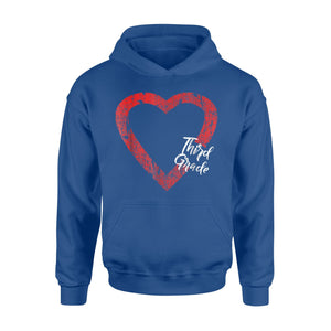 I Love Third Grade   For 3rd Grader Kids  Hoodie