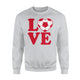 Girls Cool I Love Soccer Sweatshirt