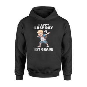 Funny Boy Dabbing Happy Last Day Of 1st Grade  Hoodie