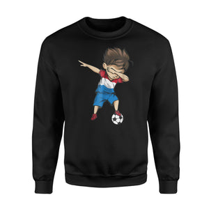 Dabbing Soccer Boy Netherlands Jersey  - Dutch Football Sweatshirt