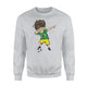 Dabbing Soccer Boy Brazil Jersey  - Brazilian Football Sweatshirt