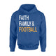 Faith Family Football Funny Thanks Giving Hoodie