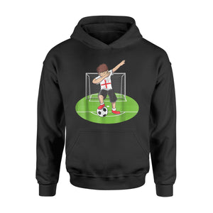 Dabbing Soccer Boy England UK English Football Hoodie