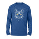 Black 3 Eyes Cat Halloween Boho Gothic Witchcraft Tattoo Long Sleeve T-Shirt