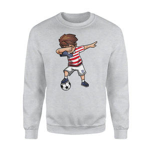 Dabbing Soccer Boy United States Football Jersey Sweatshirt