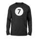 7 Ball Shirt - Vintage Style Pool Shark Billiards Long Sleeve T-Shirt