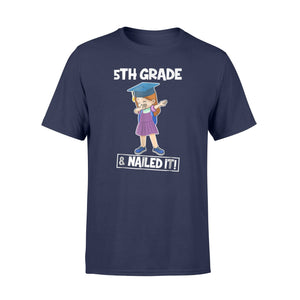 Cute Girls Dabbing 5th Grade Nailed It Graduate Funny T-Shirt
