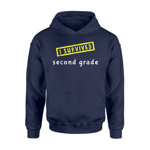 I Survived Second Grade Graduation Present Kids  Hoodie