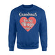 Grandmas Lucky Bingo Pretty Spring Coral Heart Sweatshirt