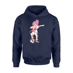 England Soccer Football Dab Dabbing Girl With Jersey Hoodie