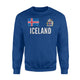 Iceland Soccer Jersey (Team No. 21 Back Side) Island  Fleece Sweatshirt