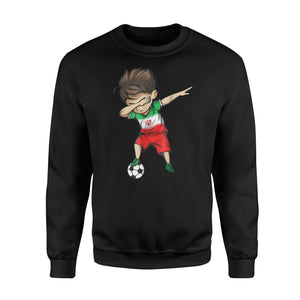 Dabbing Soccer Boy Iran Jersey  - Iranian Football Gift Sweatshirt