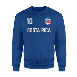 Costa Rica Flag Soccer Jersey Football Team Fan Sweatshirt