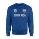 Costa Rica Flag Soccer Jersey Football Team Fan Sweatshirt
