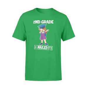Cute Girls Dabbing 2nd Grade Nailed It Graduate Funny T-Shirt