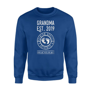 Grandma Est. 2019 Expecting New Baby Gift Established Mom Sweatshirt
