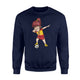 Dabbing Soccer Girl Spain Jersey - Spanish Football Sweatshirt