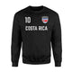 Costa Rica Flag Soccer Jersey Football Team Fan Sweatshirt