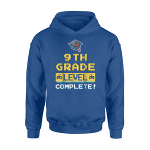 9th Grade Video Gamer Level Complete For Student Kids Hoodie