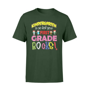 Cute Kid's Kindergarten Is So Last Year First Grade Rocks T-Shirt