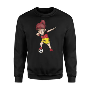 Dabbing Soccer Girl Germany Jersey - German Football Sweatshirt