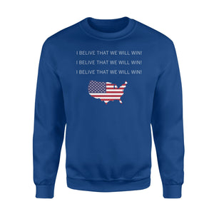 I Believe That We Will Win Soccer  Fleece Sweatshirt