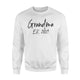 Grandma Established 2019 Pregnancy Announcement Sweatshirt