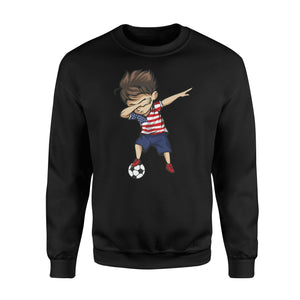 Dabbing Soccer Boy United States Jersey - USA Football Sweatshirt
