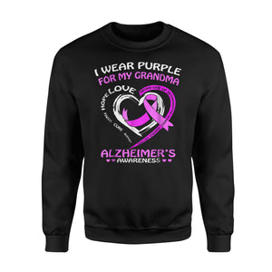 Alzheimers Awareness - I Wear Purple For My Grandma Sweatshirt