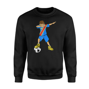 Dabbing Soccer Boy  Congo Congoleses Football Sweatshirt
