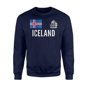 Iceland Soccer Jersey (Team No. 21 Back Side) Island  Fleece Sweatshirt