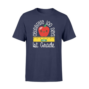 Happy 100th 100 Days Of 1st First Grade Apple Ruler T-Shirt
