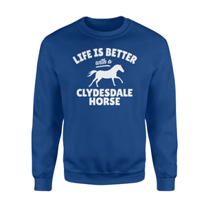 Clydesdale Horse Rider Equestrian Horse Riding Gift Sweatshirt