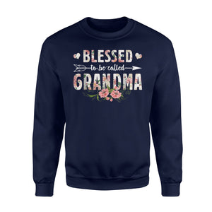 Blessed To Be Called Grandma Flower Style For Womens Sweatshirt