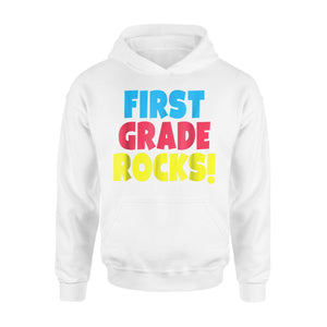 First Grade Rocks Funny Gift For A 1st Grader Hoodie