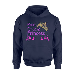 Kids First Grade Princess Girls Cute  1st Grade  Hoodie