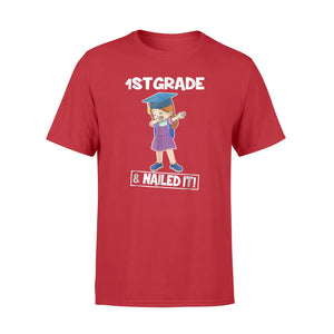 Cute Girls Dabbing 1st Grade Nailed It Graduate Funny  T-Shirt