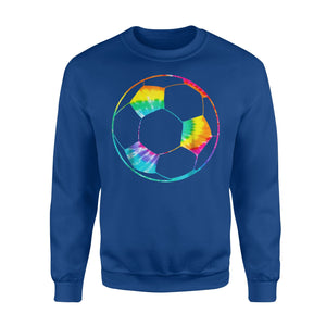 Girl Soccer Ball - Rainbow Trippy Hippie Tie Dye Sweatshirt